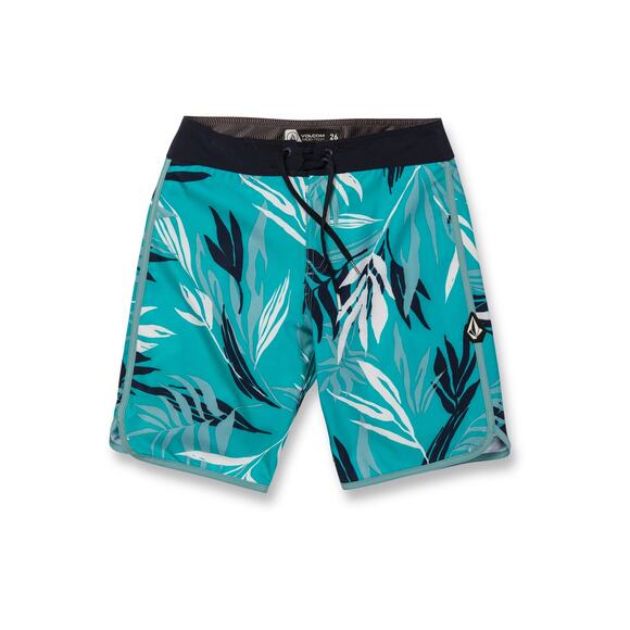 Volcom Big Boys Bleeding Leaf Mod Swim Trunk - Electric Blue  Size 28 NWT - Picture 1 of 1